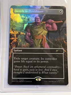 Magic the Gathering PSA Magazine Promo Swords to Plowshares Thanos Sealed - Image 1