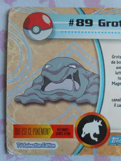 GROTADMORV #89 - TOPPS TV ANIMATION EDITION 1999 - CARTE POKEMON - BON ETAT - Image 5