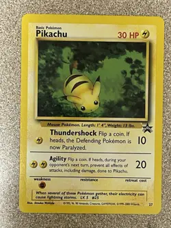 Pokemon Pikachu 27 Wizards Black Star Promos -HEAVILY PLAYED-/DAMAGED - Image 1