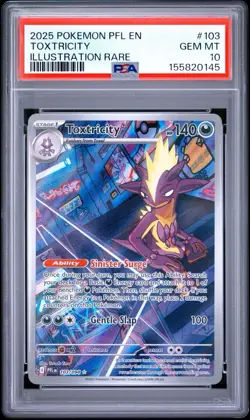 2025 Pokemon Phantasmal Flames PSA 10 Toxtricity Illustration Rare 103 - Image 1