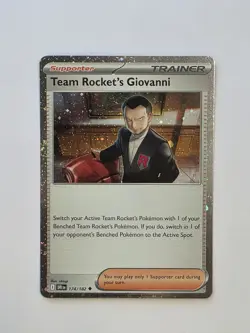 Team Rocket’s Giovanni 174/182 COSMOS HOLO PROMO Destined Rivals Pokemon Foil - Image 1