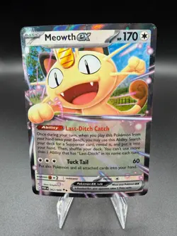 Meowth EX 062/088 ME03: Perfect Order Pokemon TCG Double Rare NM Holo - Image 1