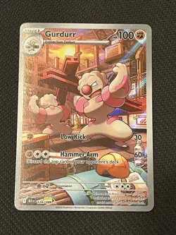 Pokemon TCG Black Bolt 126/086 Gurdurr Illustration Rare - NM - Image 1