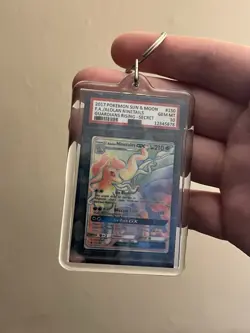 Pokemon Alolan Ninetales GX Secret Rare Guardians Rising Slab Style Keychain - Image 1