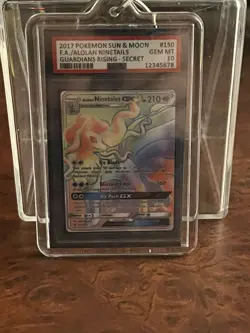 Pokemon Alolan Ninetales GX Secret Rare Guardians Rising Slab Style Keychain - Image 2