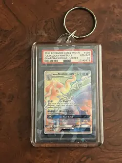 Pokemon Alolan Ninetales GX Secret Rare Guardians Rising Slab Style Keychain - Image 3