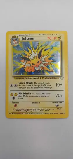 Pokemon TCG Jolteon Jungle Holo Card 4/64 MP - Image 1