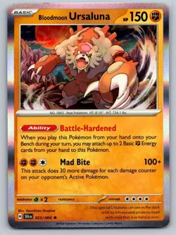 Bloodmoon Ursaluna 025/064 Rare Shrouded Fable Pokemon Holo Near Mint - Image 1