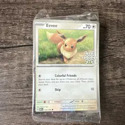 SEALED Eevee 133/165 Cosmos Holo 2025 Pokemon Holiday Advent Calendar Promo Card - Image 1
