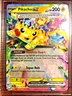 Pikachu EX Double Rare #057|BGS GEM MINT 9.5|2024 SV Surging Sparks|Pokemon TCG - Image 2