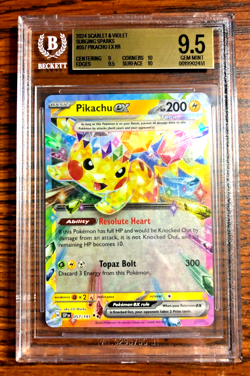 Pikachu EX Double Rare #057|BGS GEM MINT 9.5|2024 SV Surging Sparks|Pokemon TCG - Image 4
