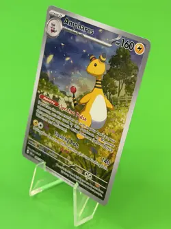 Pokemon Ampharos Mega Evolution Chaos Rising Illustration Rare 090/086 NM!!! - Image 3