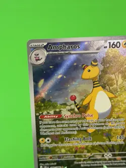 Pokemon Ampharos Mega Evolution Chaos Rising Illustration Rare 090/086 NM!!! - Image 4