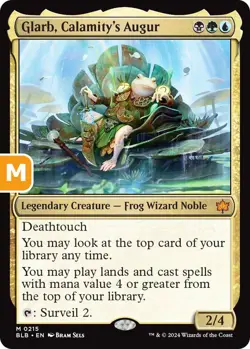 MTG Glarb, Calamity's Augur BloomBurrow Mythic Rare Legendary Frog Wizard - NM - Image 1