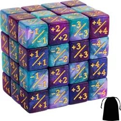 48 PCS MTG Counter Dice Magic The Gathering Counters Status Purple&blue - Image 1