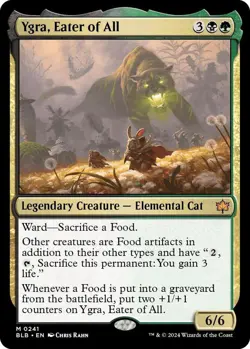 MTG Ygra, Eater of All BloomBurrow Mythic Rare Legendary Creature Elemental Cat - Image 2