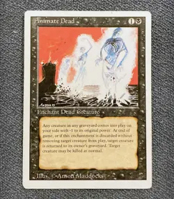 MTG Animate Dead x1 LP ! Revised / 3rd Edition / Magic The Gathering - Image 1