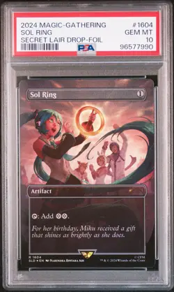 2024 MTG SECRET LAIR DROP FOIL #1604 SOL RING PSA 10 - Image 1