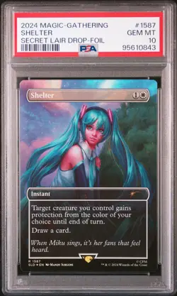 2024 MTG SECRET LAIR DROP FOIL #1587 SHELTER PSA 10 - Image 1
