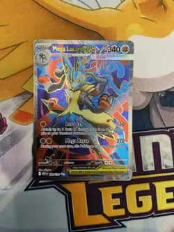 ENGLISH Mega Lucario ex 160/132 Ultra Rare Full Art Pokemon Mega Evolution NM - Image 1