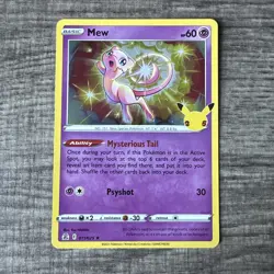 Pokemon 25th anniversary Mew 011/025 Celebrations Holo NM - Image 1