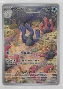 Wugtrio Illustration Rare Pokemon Scarlet & Violet Paldean Fates #224 - Image 1