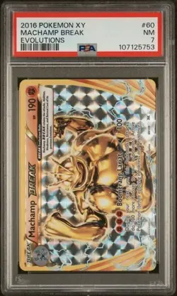 MACHAMP BREAK #60 PSA 7 2016 Pokemon Evolutions Near Mint - Image 1