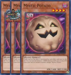 Yugioh! 3x Mystic Potato MP25-EN339 Common 1st Ed NM - Image 1