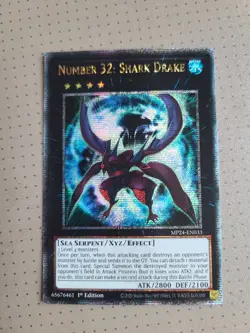 MP24-EN033 Number 32: Shark Drake Quarter Century Secret Rare YuGiOh - Image 1