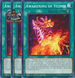 Yugioh! 3x Awakening of Veidos MP25-EN336 Common 1st Ed NM - Image 1