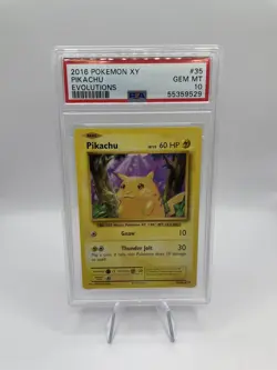 PSA 10 GEM MINT Pikachu XY Evolutions Pokemon Card 35/108 - Image 1