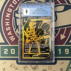 Zacian V Black Gold SWSH076 CGC 9 Mint Blue - Sword & Shield UPC Pokemon Card - Image 1