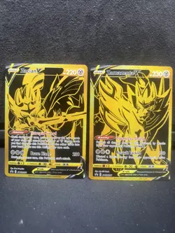 Zacian V SWSH076 + Zamazenta V SWSH077 2 Card Ultra Rare Pokemon Set - NM - Image 1