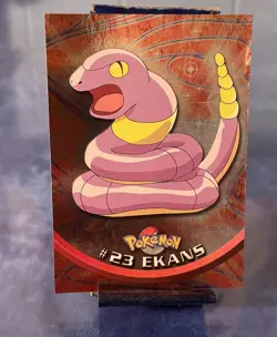 POKEMON CARD Foil/Holo EKANS #23 Blue Label Topps TV Animation Edition - Image 1