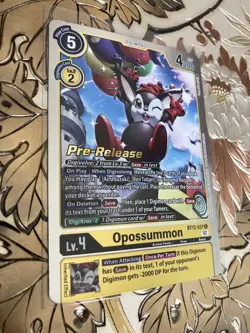 Digimon Card Game Opossummon Pre-Release Foil BT12-037 - Image 1