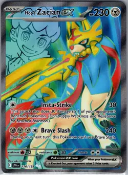 Hop's Zacian EX 176/159 Full Art - Journey Together - Pokemon Card - NM - Image 1