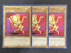 3x YuGiOh! - Ojama Yellow IOC-EN001 Common 25th Anniversary Edition Near Mint - Image 1