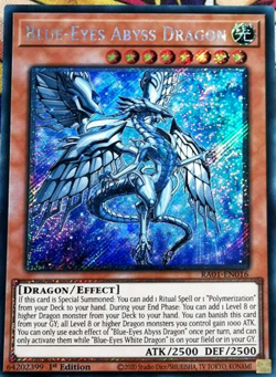 Blue-Eyes Abyss Dragon [Platinum Secret Rare] RA01-EN016 | YuGiOh 25th Anniversa - Image 1