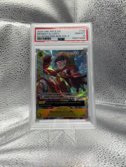 One Piece Monkey D Luffy Illustration Box Vol. 3 Promo Op07-109 Psa 10 - Image 1