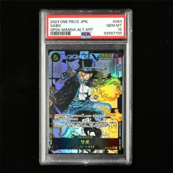 PSA 10 GEM MT 2023 One Piece JPN Sabo OP04-083 SR (Manga Alt Art) - Image 1