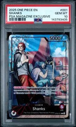 2025 One Piece Shanks PSA Exclusive PSA 10 with graded magazine PSA 8.5 - Image 1