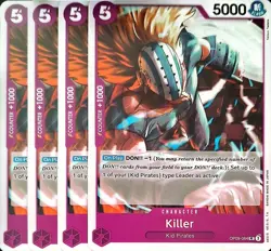 One Piece TCG - 4er Playset - OP09-064 Killer UC/EN/NM - Image 1