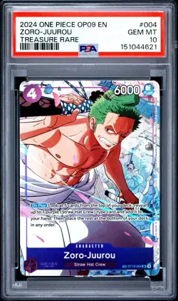 One Piece Zoro Juurou Treasure Rare OP09 ST18-004 PSA 10 Gem Mint - Image 1