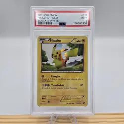 2011 Pokemon Black & White #115 Pikachu Holo PSA 9 MINT - Image 1