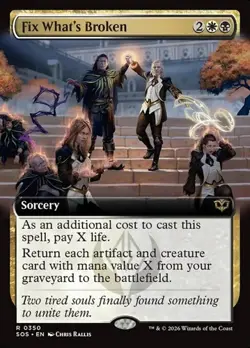 Fix What's Broken - Foil Extended Art SOS NM MTG - Image 1