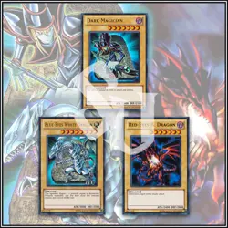 YuGiOh ULTRA RARE: DARK MAGICIAN - BLUE EYES WHITE DRAGON - RED EYES BLACK DRAGO - Image 1