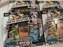Lot of 4 Pokemon TCG Scarlet and Violet Black Bolt White Flare Poster Collection - Image 2