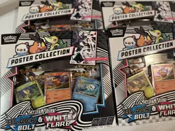 Lot of 4 Pokemon TCG Scarlet and Violet Black Bolt White Flare Poster Collection - Image 3