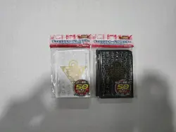 (100)YUGIOH Small Sized Millennium Puzzle Card Sleeves White+black (2x 50packs) - Image 1