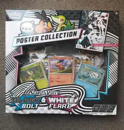 Pokemon TCG Black Bolt and White Flare Poster Collection Box Sealed - Image 1